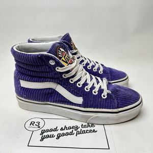 Vans Old Skool Womens Sz 7 Mid Corduroy Skate Shoes Sneakers Purple
